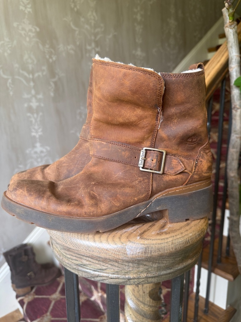 TIMBERLAND GRACEYN WATERPROOF BIKER BOOTS SIZE 10 PREOWNED GOOD CONDITION - Picture 2 of 9